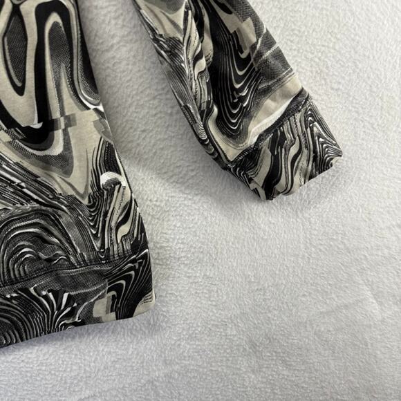 Gymshark Sweatshirt Men's Medium Black Gray Hoodie Marble Dyed Hoodie Workout - Picture 9 of 11